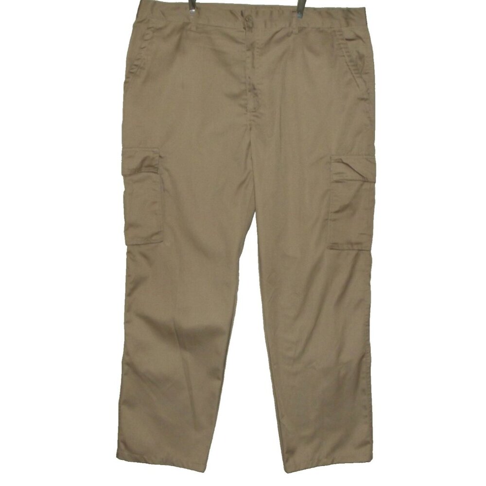 Canyon Club Cargo Pants Mens 44 x 32 Tan Cotton Poly Modern Fit